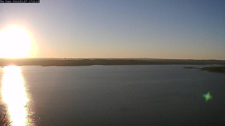 Lake Travis webcam, January 7, 2016 4:30 PM CT