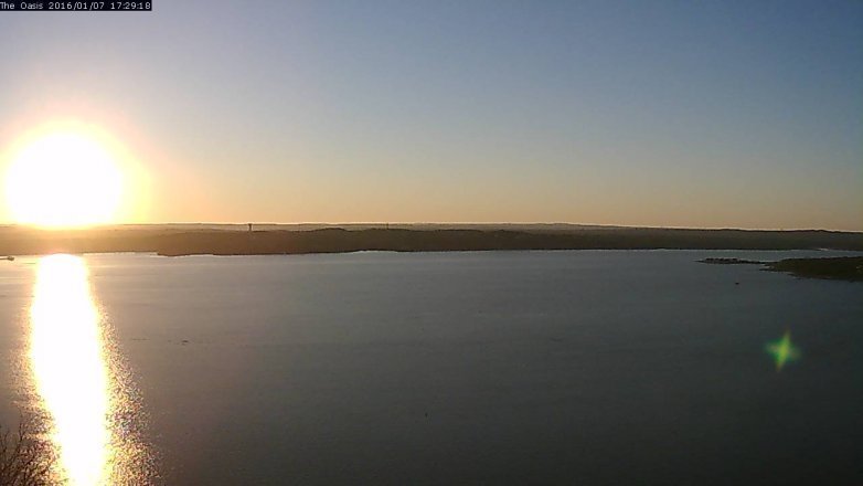 Lake Travis webcam, January 7, 2016 4:35 PM CT