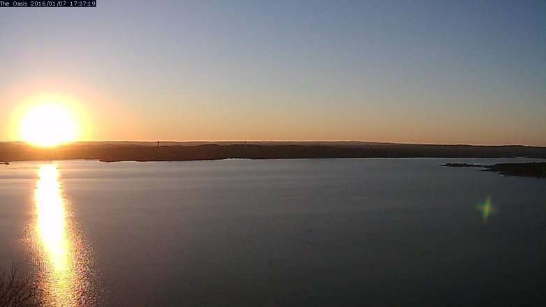 Lake Travis webcam, January 7, 2016 4:45 PM CT