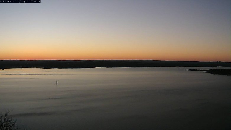 Lake Travis webcam, January 7, 2016 5:00 PM CT