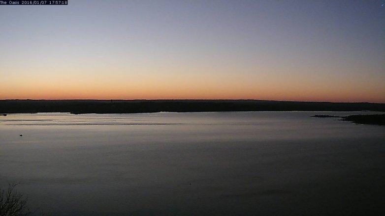 Lake Travis webcam, January 7, 2016 5:05 PM CT