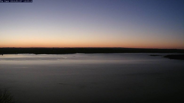 Lake Travis webcam, January 7, 2016 5:15 PM CT