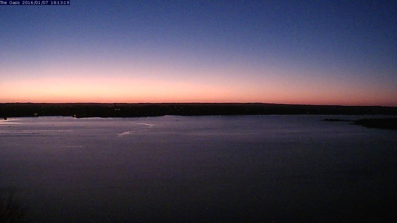 Lake Travis webcam, January 7, 2016 5:20 PM CT