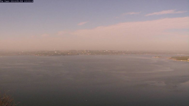 Lake Travis webcam, January 8, 2016 9:40 AM CT