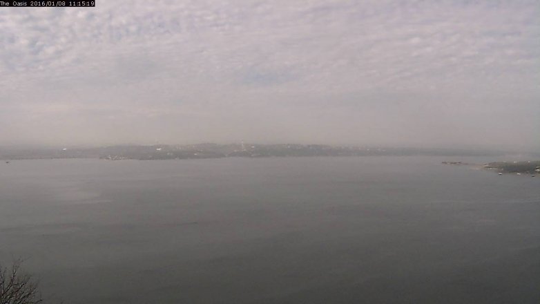 Lake Travis webcam, January 8, 2016 10:20 AM CT