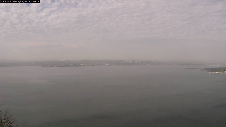 Lake Travis webcam, January 8, 2016 10:25 AM CT