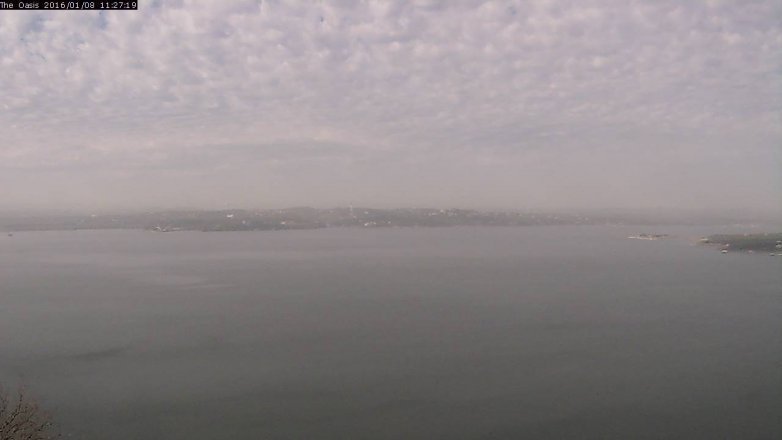 Lake Travis webcam, January 8, 2016 10:35 AM CT