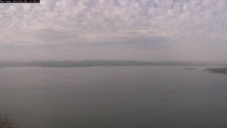 Lake Travis webcam, January 8, 2016 10:45 AM CT