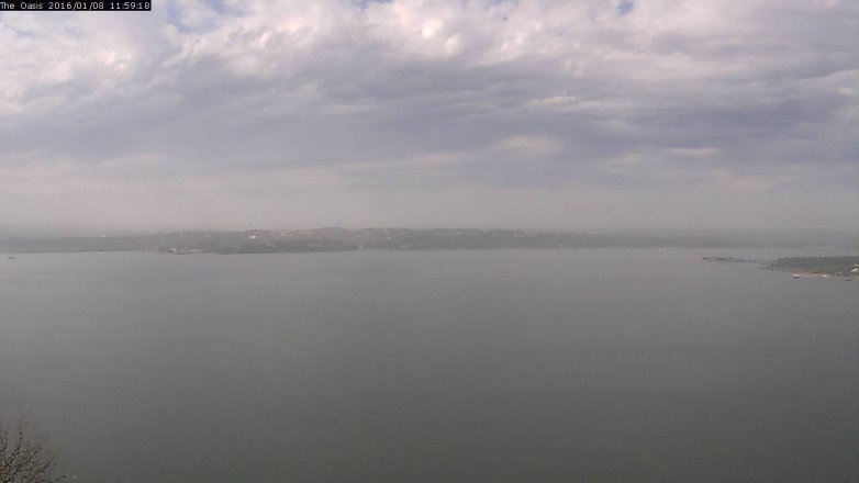 Lake Travis webcam, January 8, 2016 11:05 AM CT
