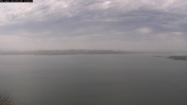 Lake Travis webcam, January 8, 2016 11:10 AM CT