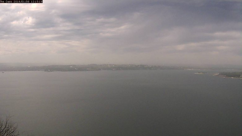 Lake Travis webcam, January 8, 2016 11:20 AM CT