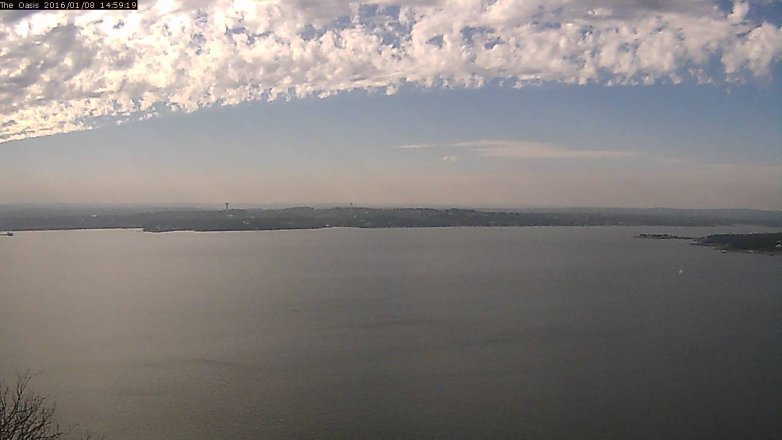 Lake Travis webcam, January 8, 2016 2:05 PM CT