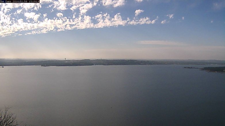 Lake Travis webcam, January 8, 2016 2:25 PM CT