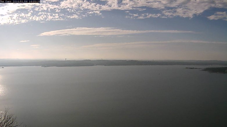 Lake Travis webcam, January 8, 2016 3:10 PM CT