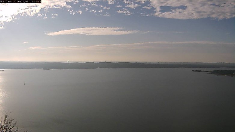 Lake Travis webcam, January 8, 2016 3:15 PM CT