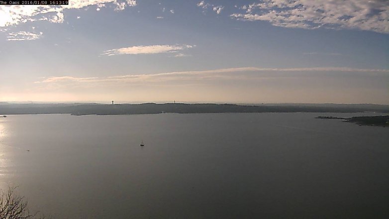 Lake Travis webcam, January 8, 2016 3:20 PM CT