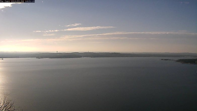 Lake Travis webcam, January 8, 2016 3:30 PM CT
