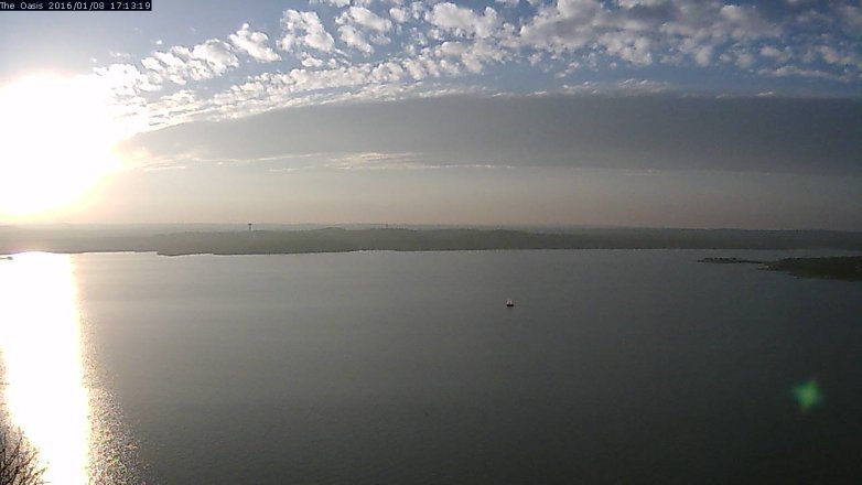 Lake Travis webcam, January 8, 2016 4:20 PM CT