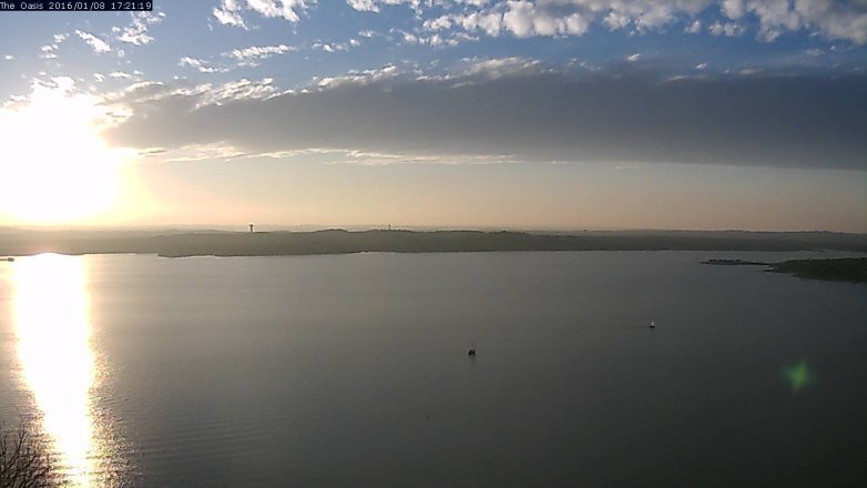 Lake Travis webcam, January 8, 2016 4:25 PM CT