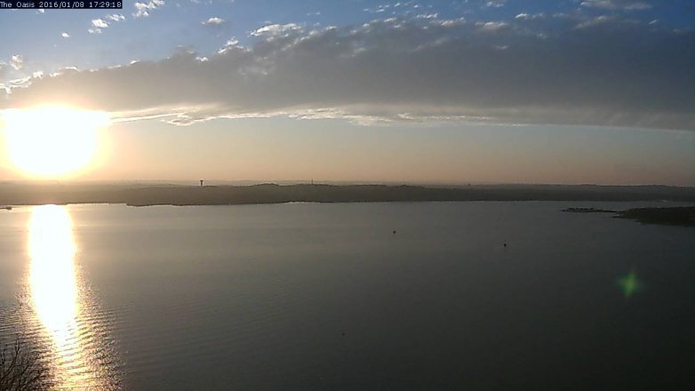 Lake Travis webcam, January 8, 2016 4:35 PM CT
