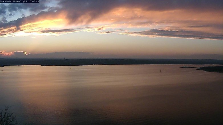 Lake Travis webcam, January 8, 2016 4:50 PM CT