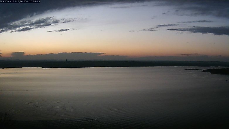 Lake Travis webcam, January 8, 2016 5:05 PM CT