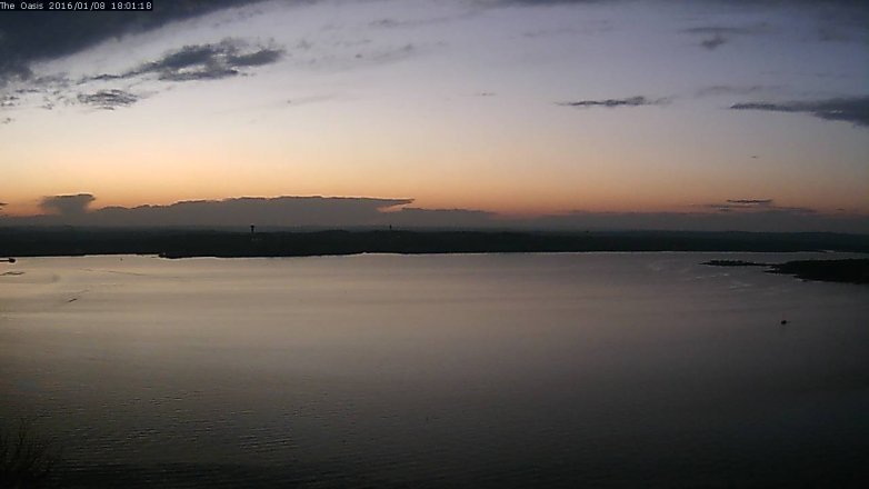 Lake Travis webcam, January 8, 2016 5:10 PM CT