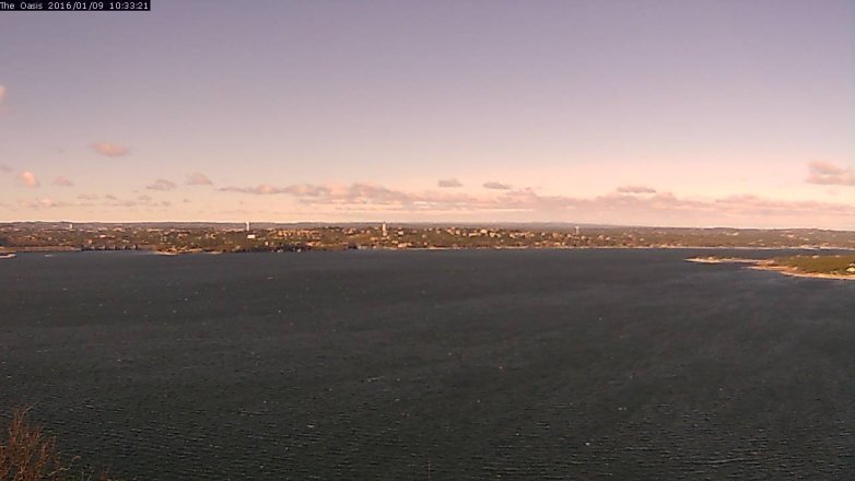 Lake Travis webcam, January 9, 2016 9:40 AM CT