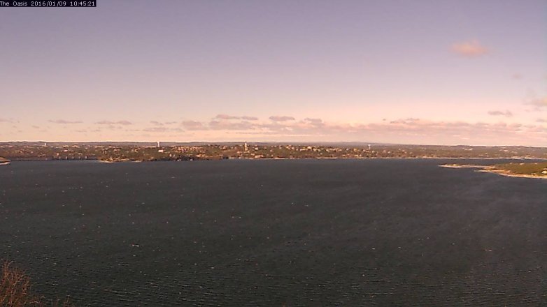 Lake Travis webcam, January 9, 2016 9:50 AM CT