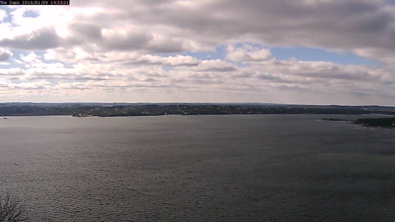 Lake Travis webcam, January 9, 2016 1:40 PM CT