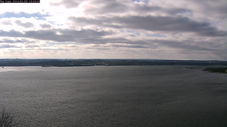 Lake Travis webcam, January 9, 2016 2:30 PM CT