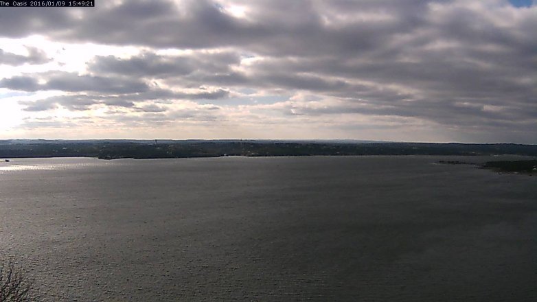 Lake Travis webcam, January 9, 2016 2:55 PM CT