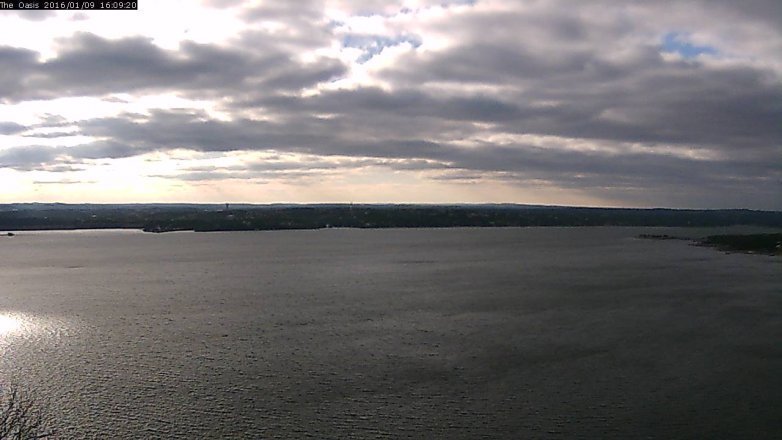 Lake Travis webcam, January 9, 2016 3:15 PM CT