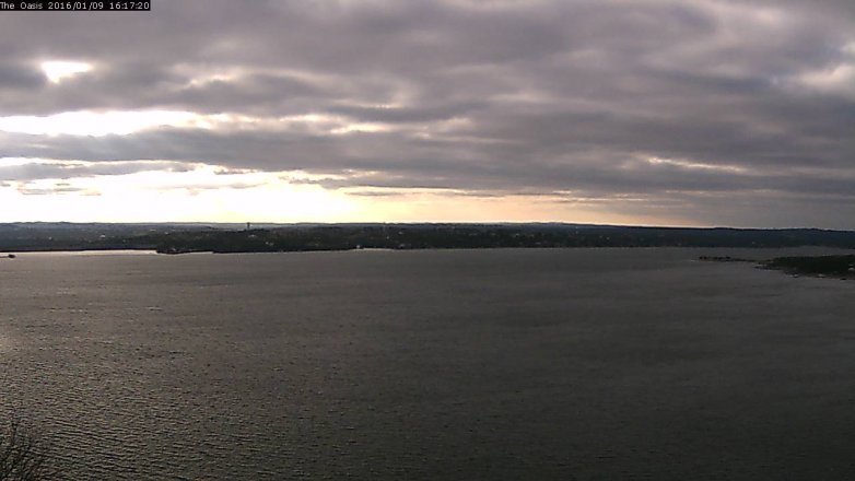 Lake Travis webcam, January 9, 2016 3:25 PM CT