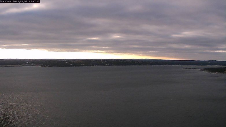 Lake Travis webcam, January 9, 2016 3:55 PM CT