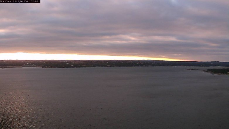 Lake Travis webcam, January 9, 2016 4:30 PM CT