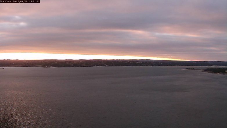 Lake Travis webcam, January 9, 2016 4:40 PM CT