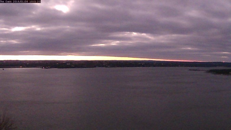 Lake Travis webcam, January 9, 2016 5:10 PM CT