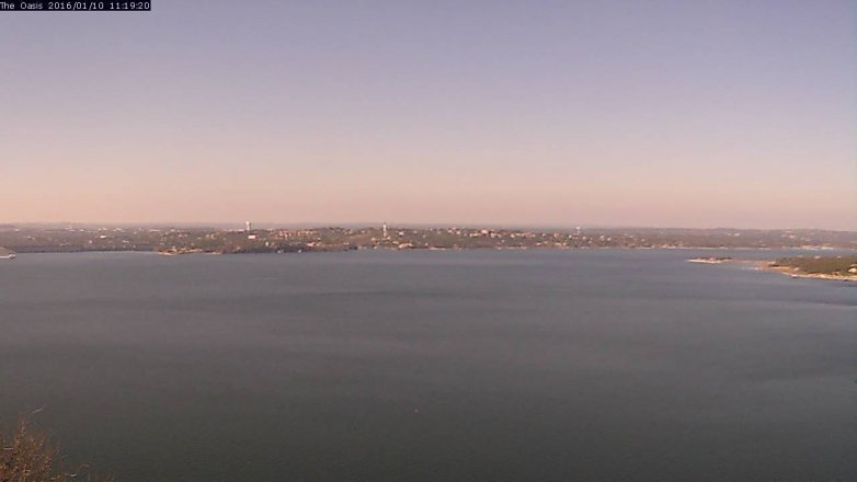 Lake Travis webcam, January 10, 2016 10:25 AM CT