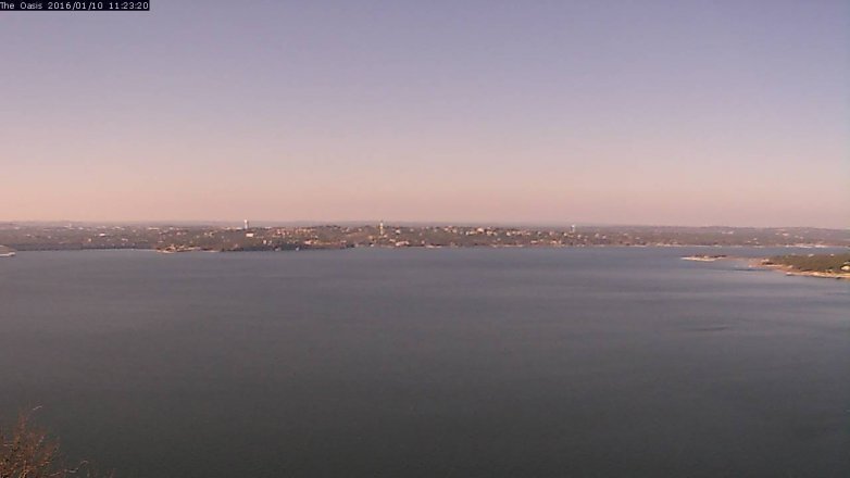 Lake Travis webcam, January 10, 2016 10:30 AM CT