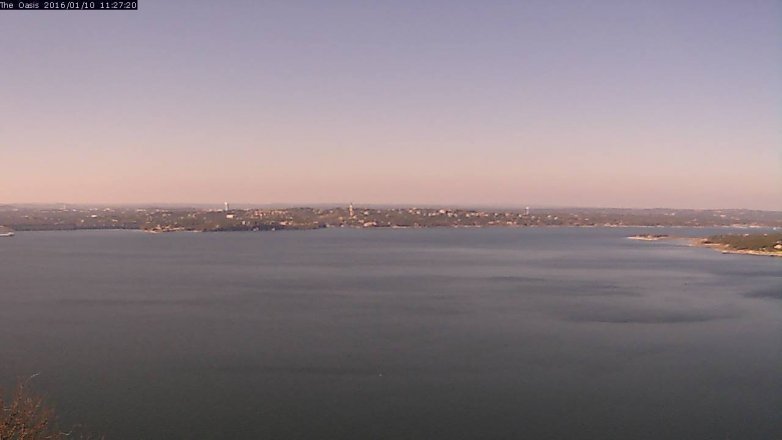 Lake Travis webcam, January 10, 2016 10:35 AM CT