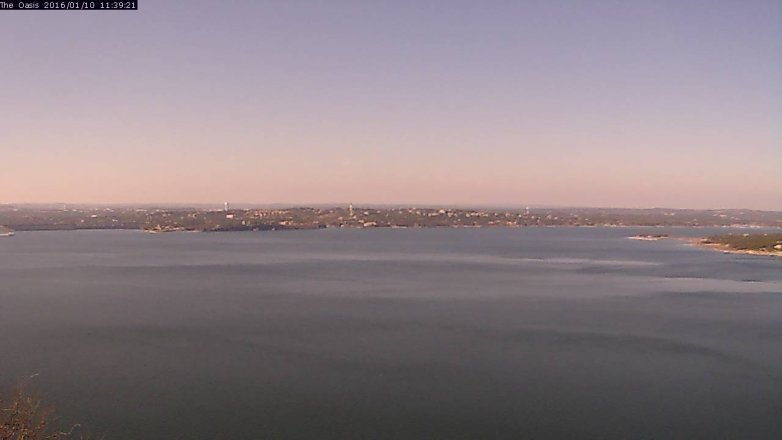 Lake Travis webcam, January 10, 2016 10:45 AM CT