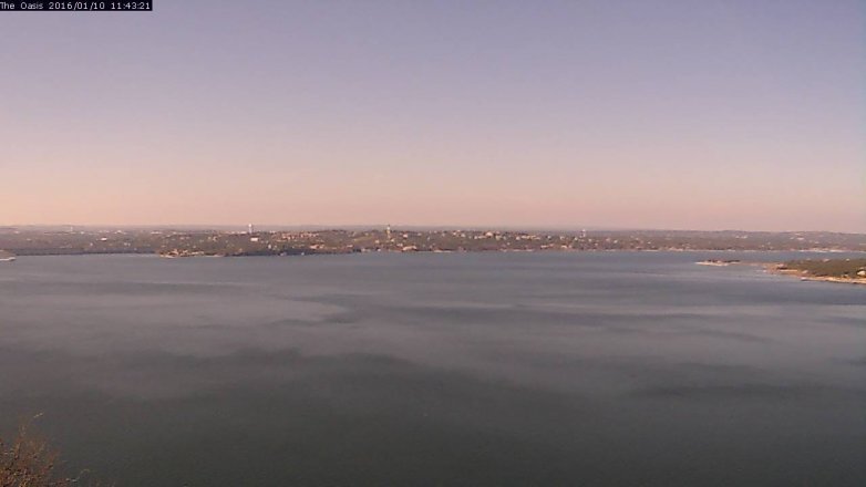 Lake Travis webcam, January 10, 2016 10:50 AM CT