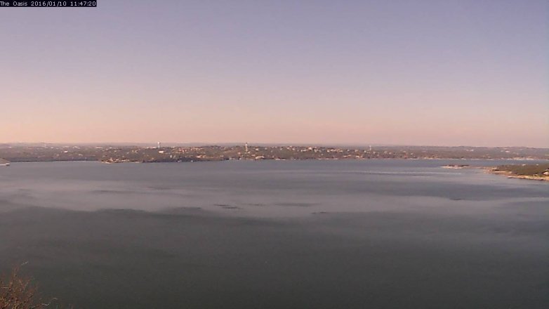 Lake Travis webcam, January 10, 2016 10:55 AM CT