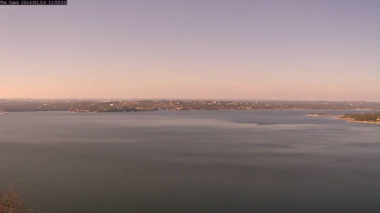 Lake Travis webcam, January 10, 2016 11:05 AM CT