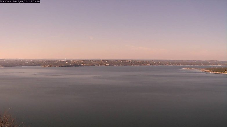 Lake Travis webcam, January 10, 2016 11:10 AM CT