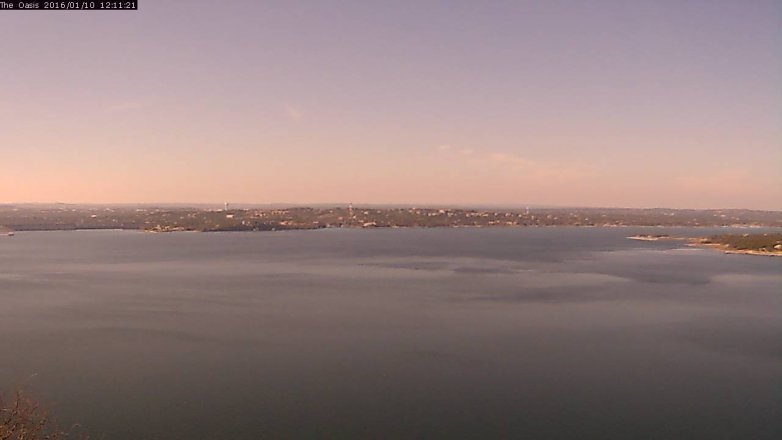 Lake Travis webcam, January 10, 2016 11:15 AM CT
