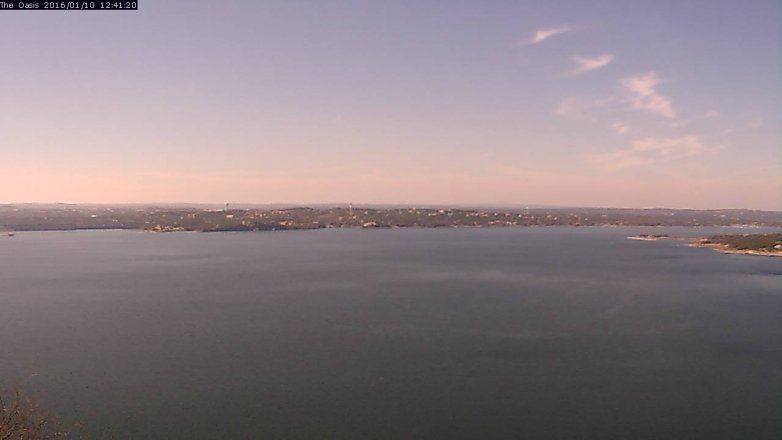 Lake Travis webcam, January 10, 2016 11:50 AM CT
