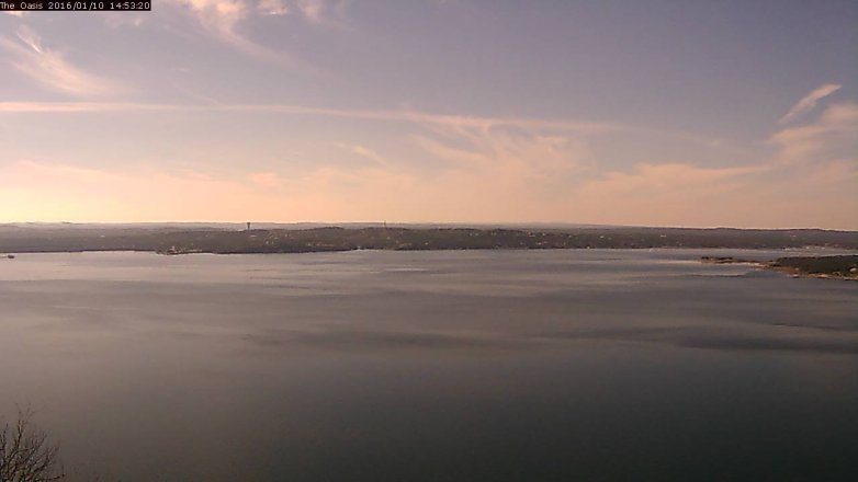 Lake Travis webcam, January 10, 2016 2:00 PM CT