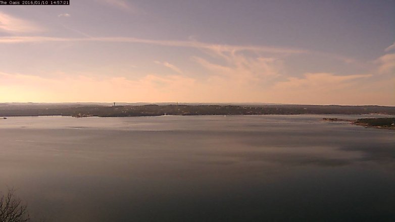 Lake Travis webcam, January 10, 2016 2:05 PM CT